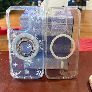 Velvet Caviar Blue Snowflake Phone Case with Ring Holder